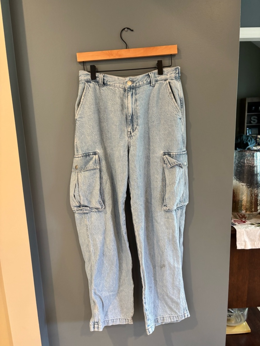 Madewell Light Blue Denim Cargo Jeans